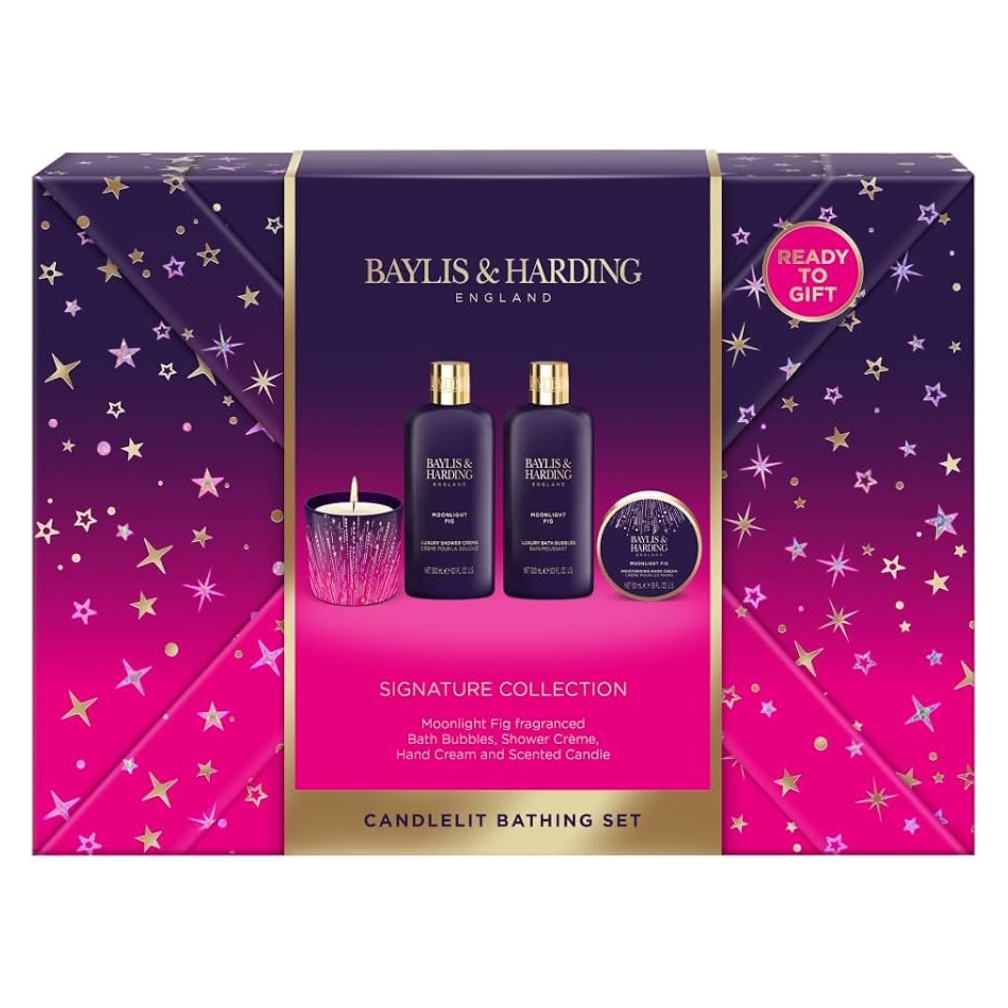 Moonlight Fig Gift Wrapped Candlelit Bathing Gift Set — image 2