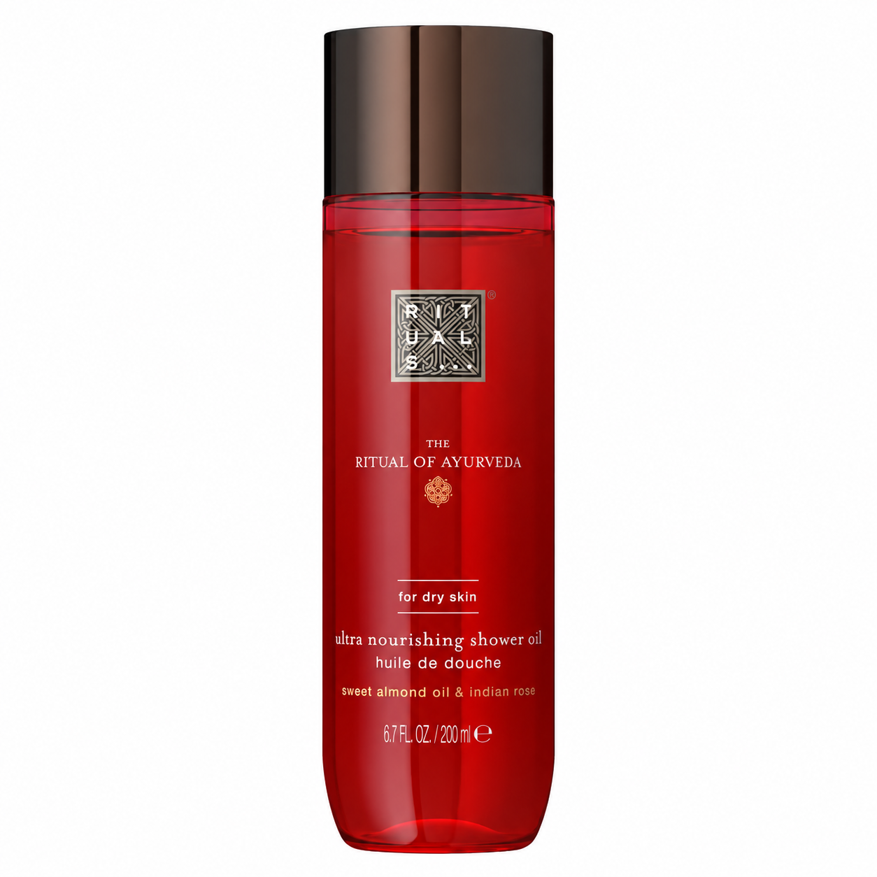 The Ritual of Ayurveda Almond Oil & Indian Rose Shower Oil (200ml)