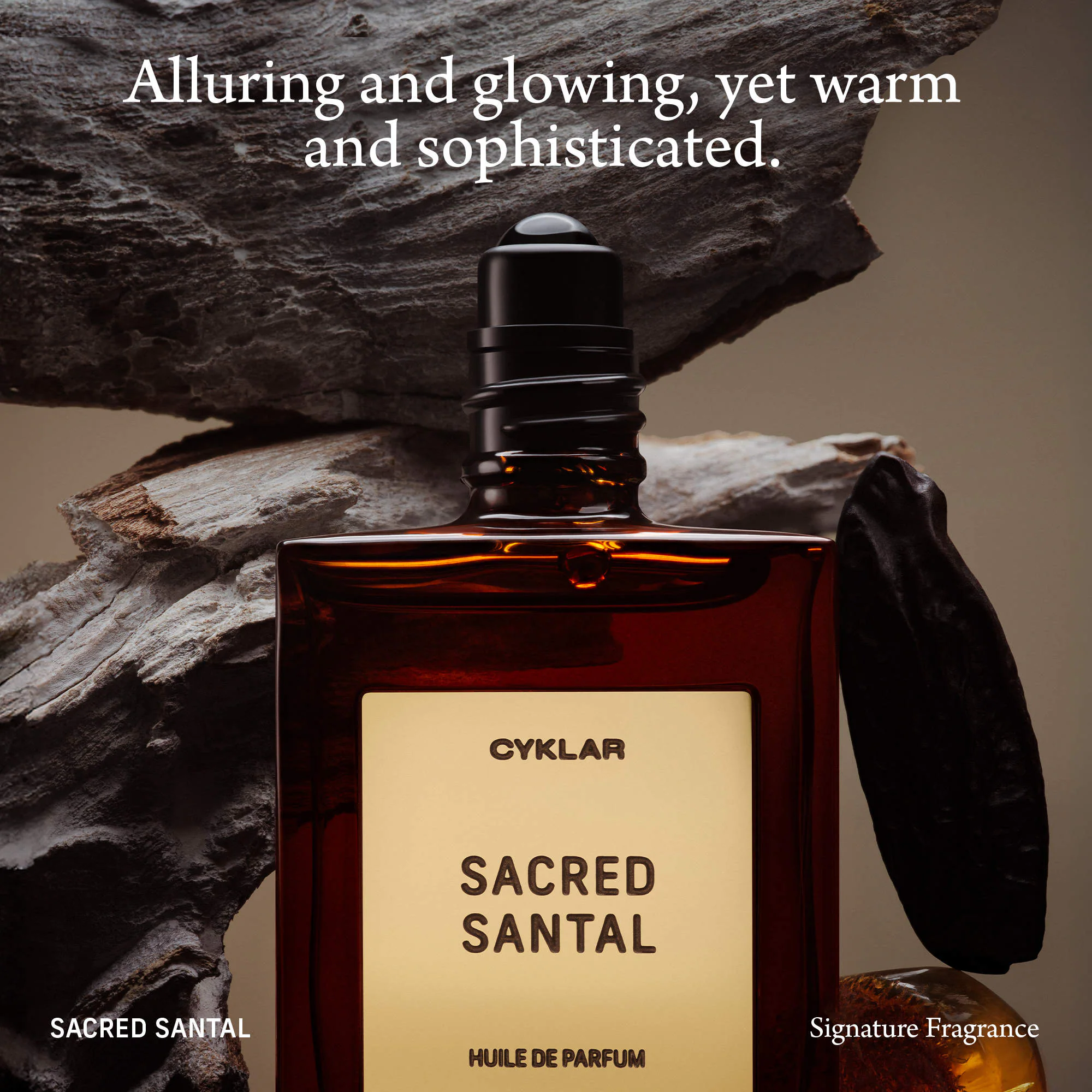 Sacred Santal Roll-On Perfume Oil with Vanilla and Cashmere Wood (15ml) — image 2
