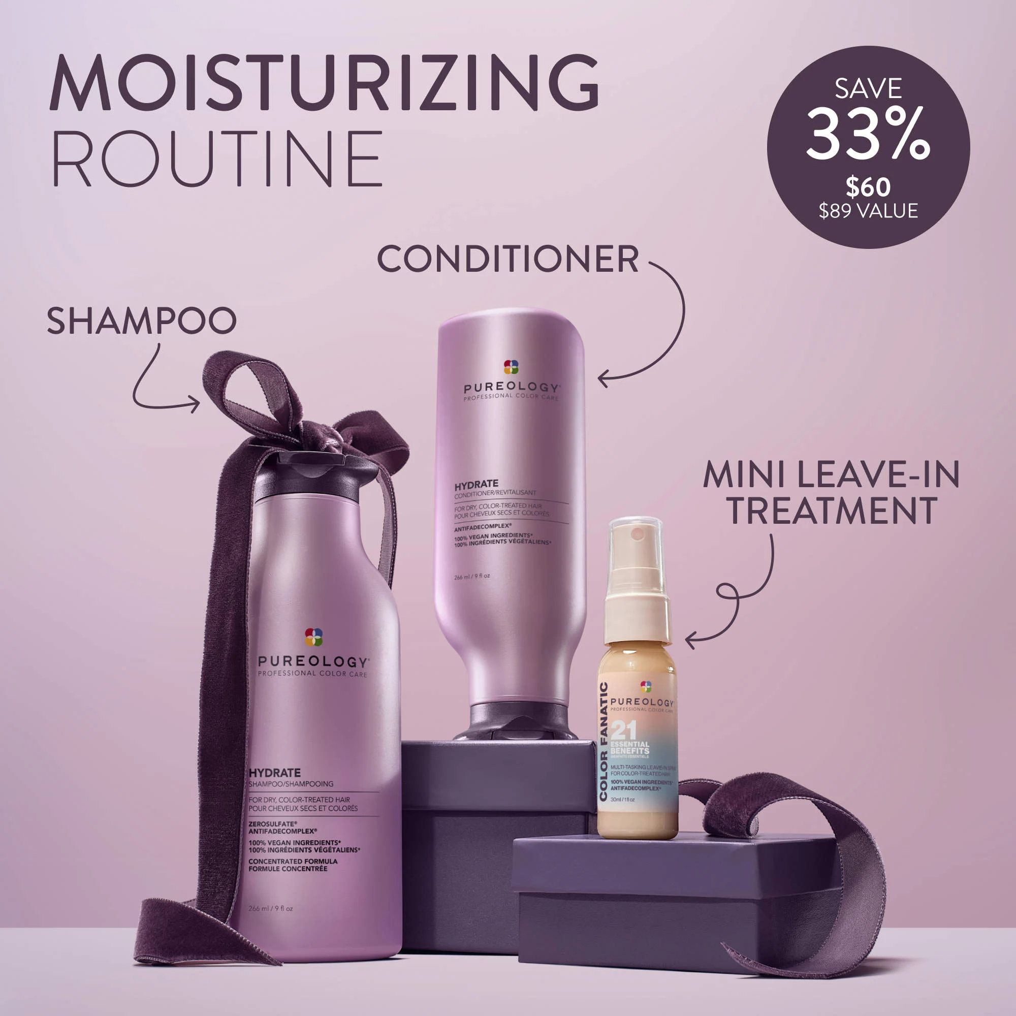 Hydrate Shampoo, Conditioner & Color Fanatic Hair Gift Set — image 2