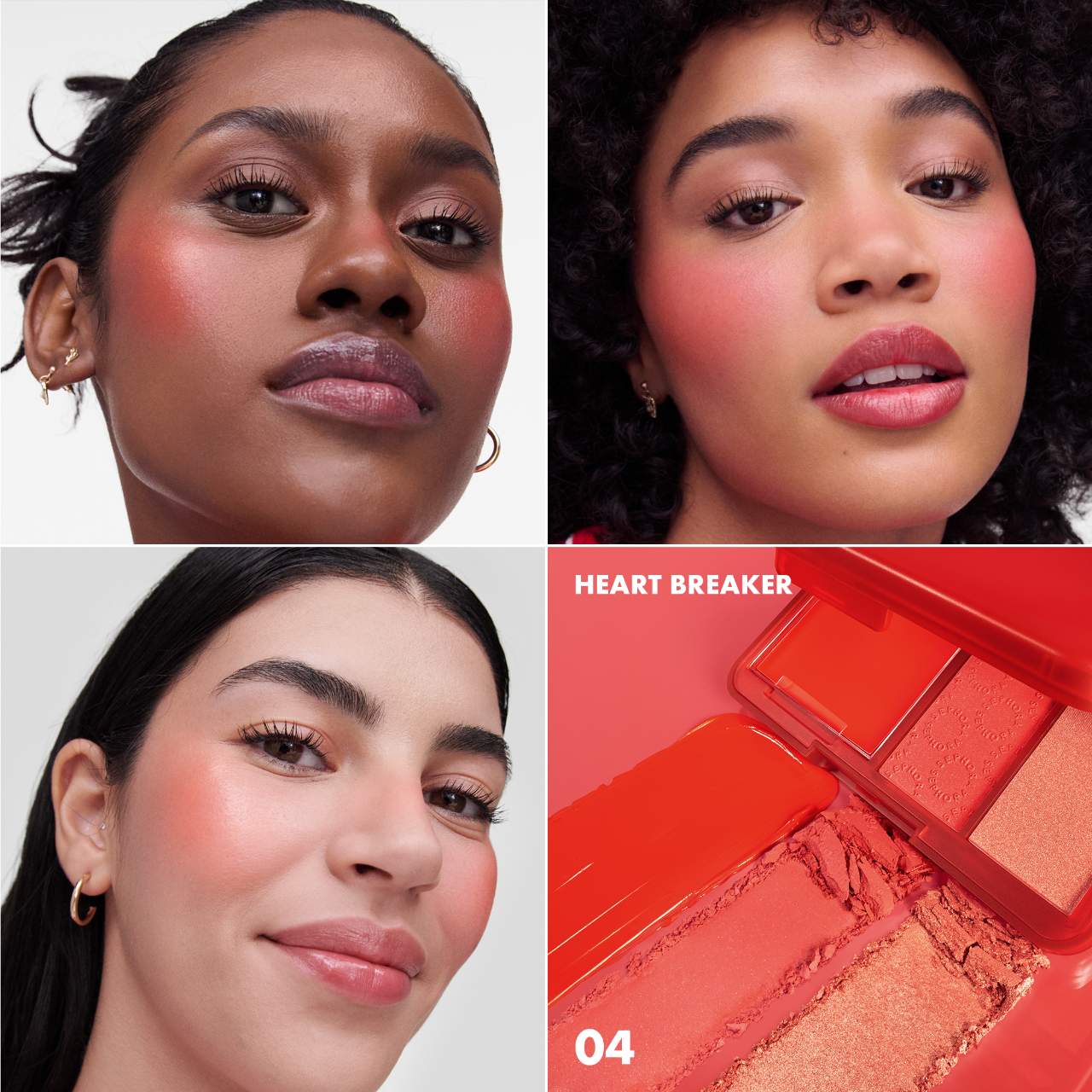 Cream & Powder Palette (04 Heart Breaker - vibrant red blush palette) — image 2