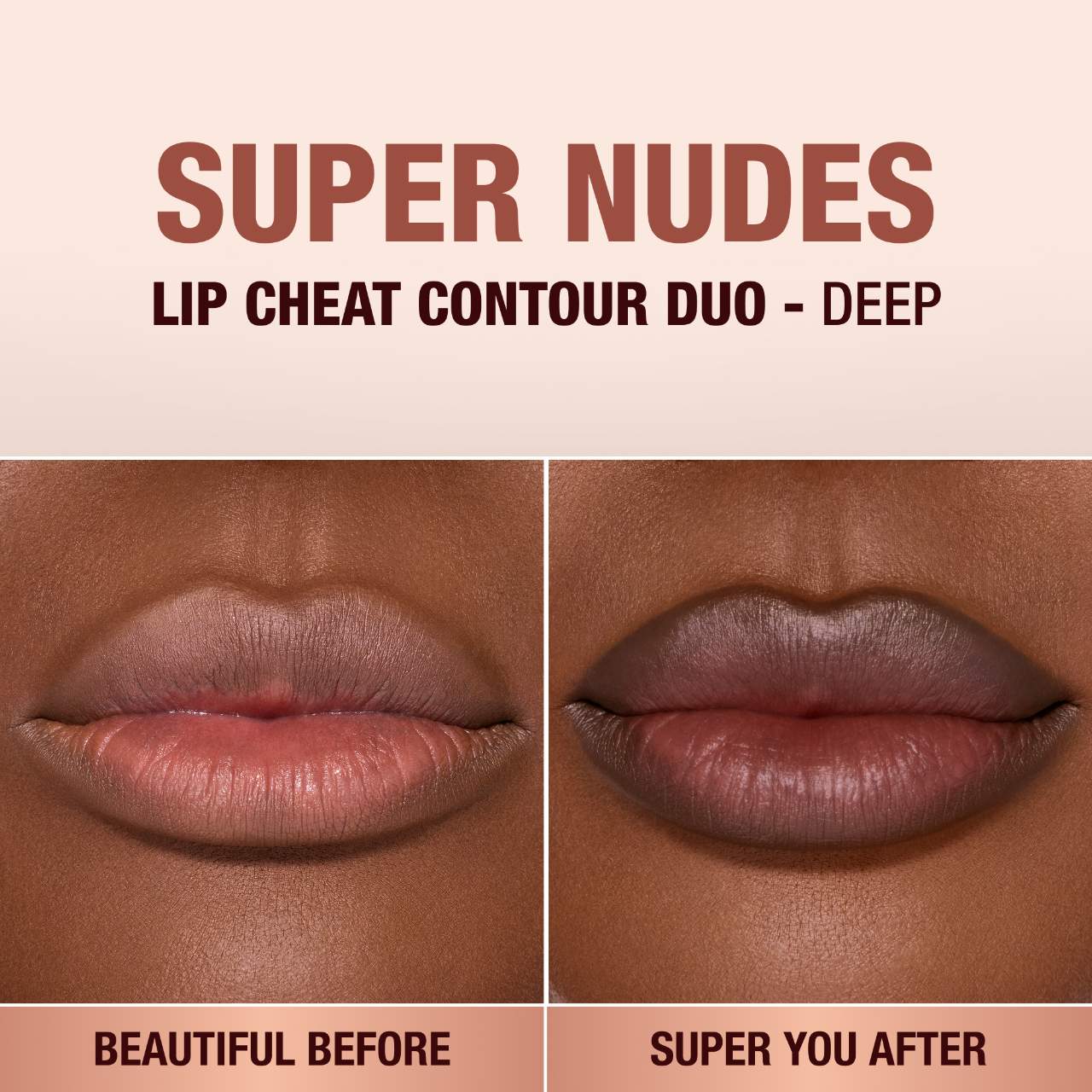 Super Nudes Lip Cheat Contour Duo Lip Liner (Deep) — image 2