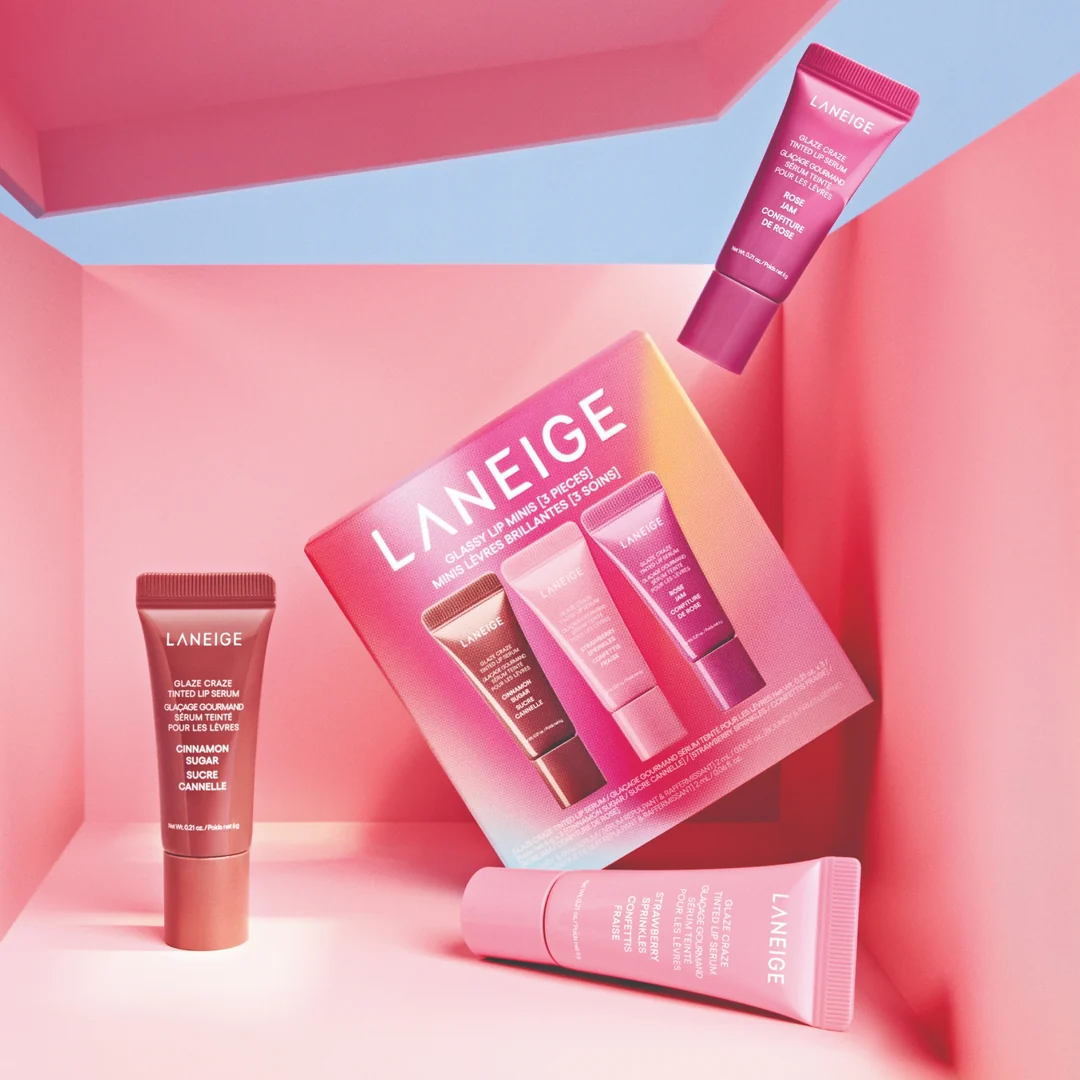 Glassy Lip Minis 3 Pc. Glaze Craze Tinted Peptide Lip Serum Gift Set — image 2