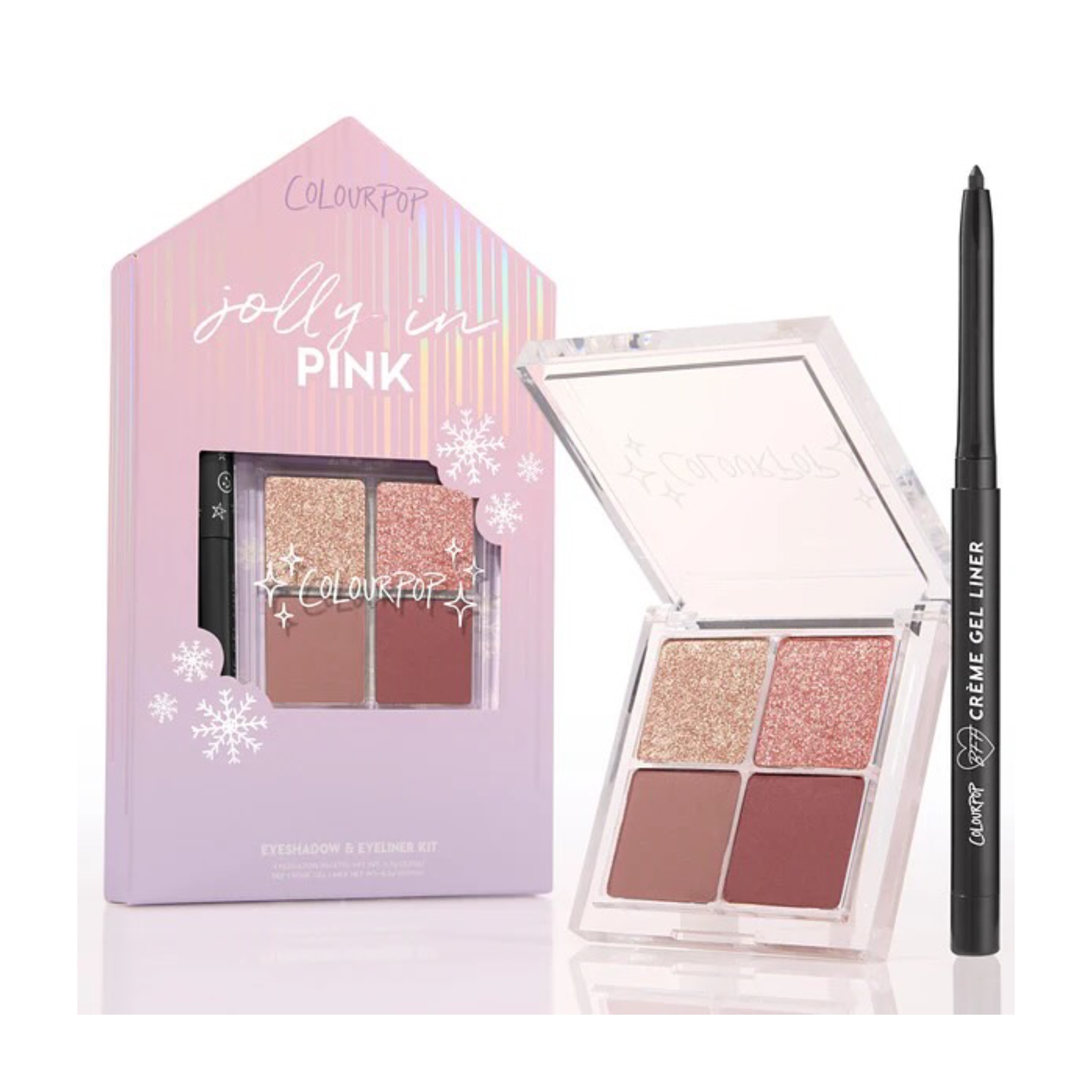 Jolly in Pink (Pink eyeshadow palette & gel liner kit)
