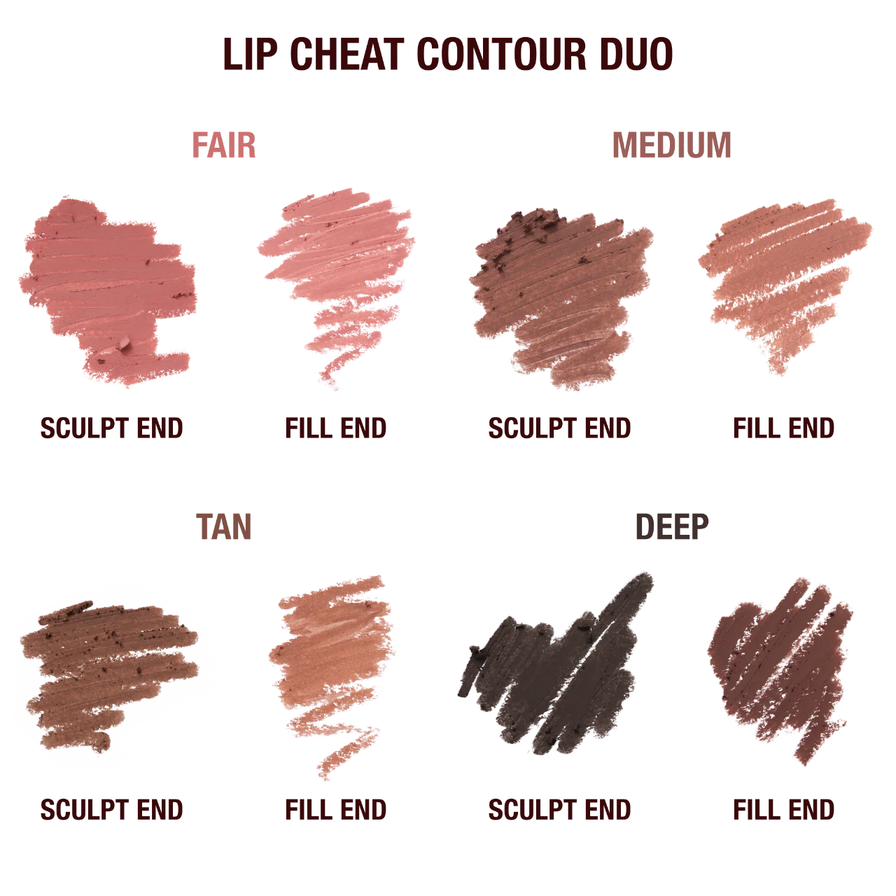 Super Nudes Lip Cheat Contour Duo Lip Liner (Deep) — image 8