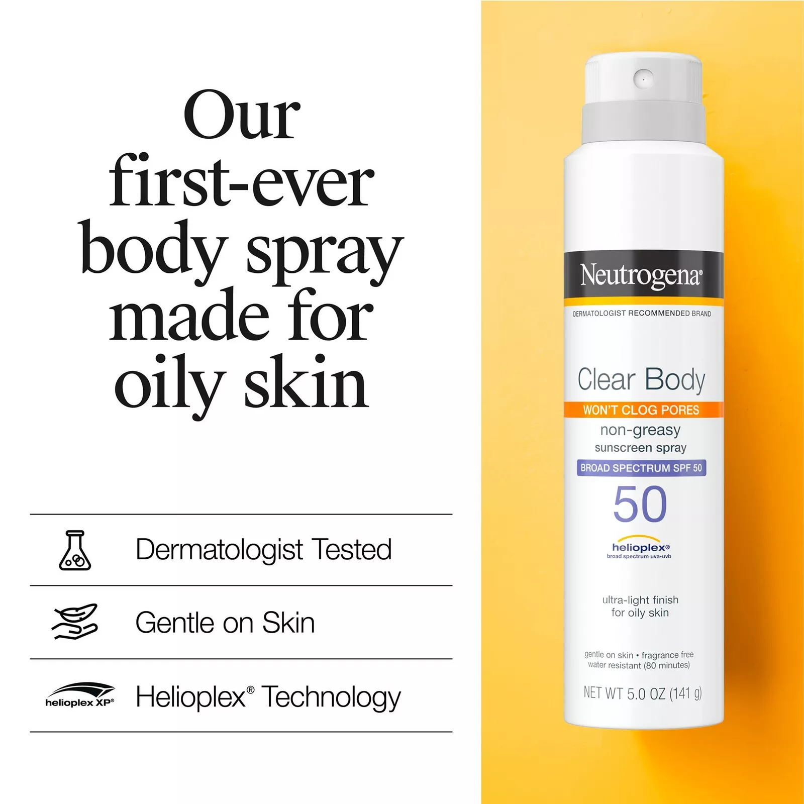 Clear Body SPF 50 Sunscreen Spray (141g) — image 2