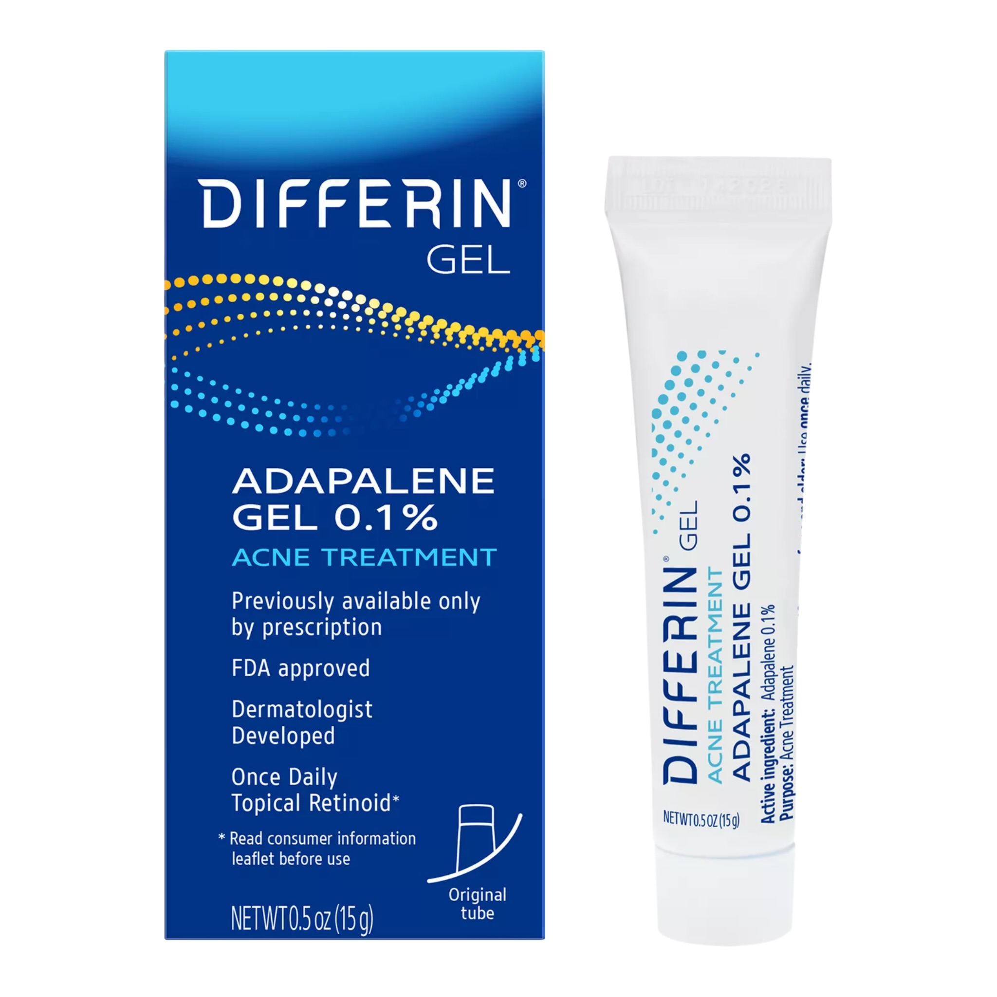 Adapalene 0.1% Acne Treatment Gel (15g)