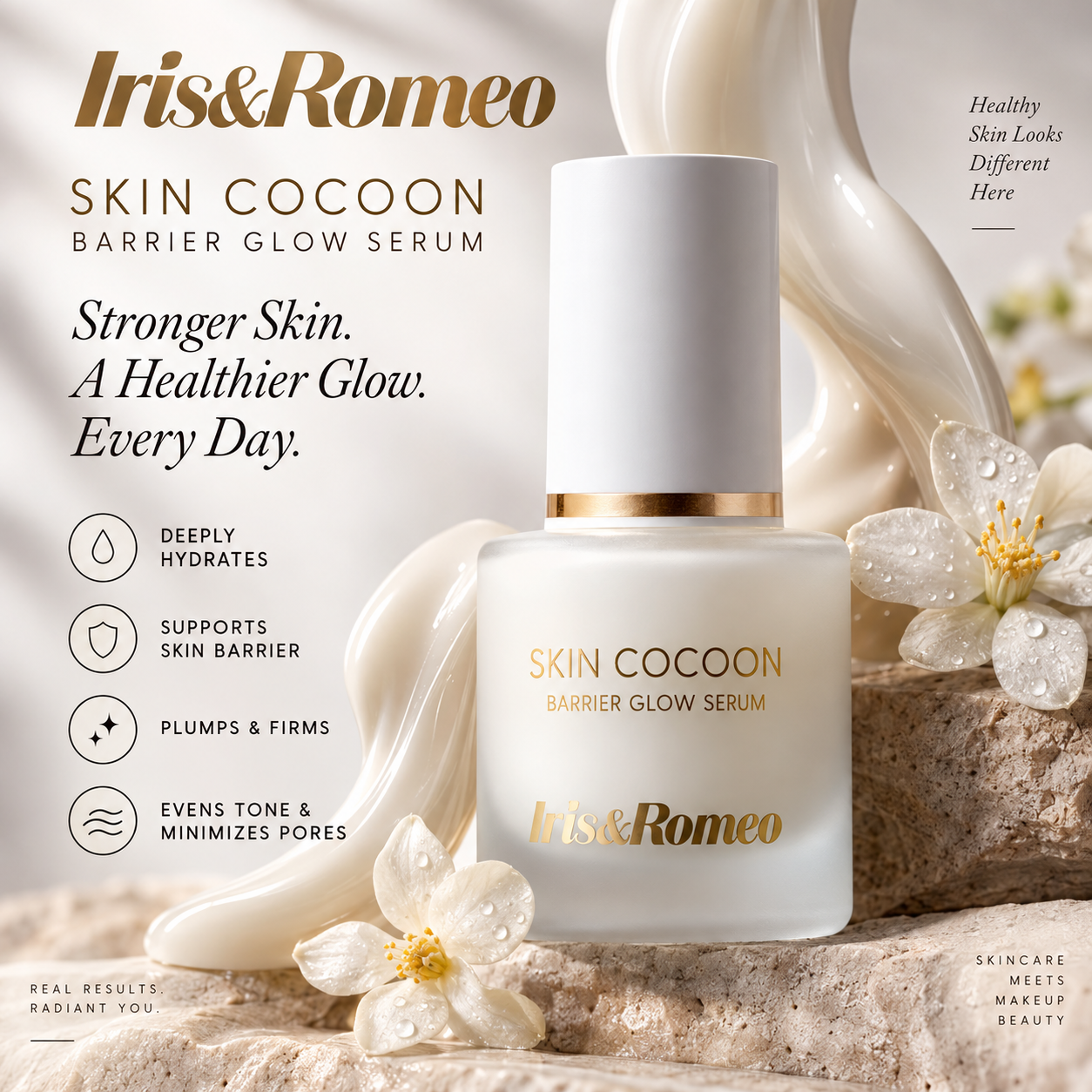 Skin Cocoon Barrier Repair Glow Serum with Peptides & Niacinamide (30ml) — image 2