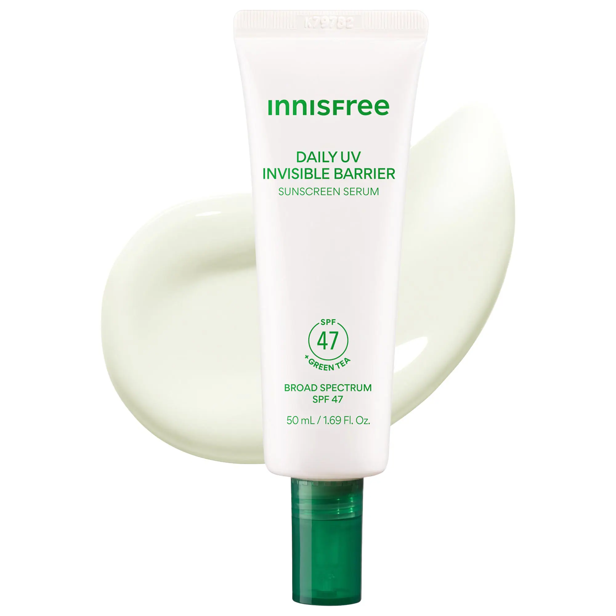 Invisible Barrier Korean Sunscreen Serum SPF 47 with Jeju Green Tea + Hyaluronic Acid (50ml)