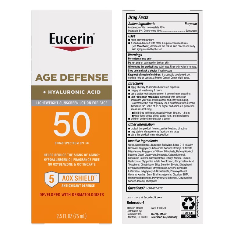 Age Defense Face Sunscreen Lotion SPF 50 (75ml) — image 8